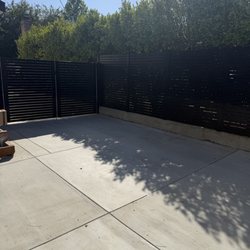 Fantastic Vinyl Fencing - Semi privacy aluminum fence and double gate.