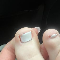 Eco Nails - Again toenail half painted ( ignore my ugly toes)
