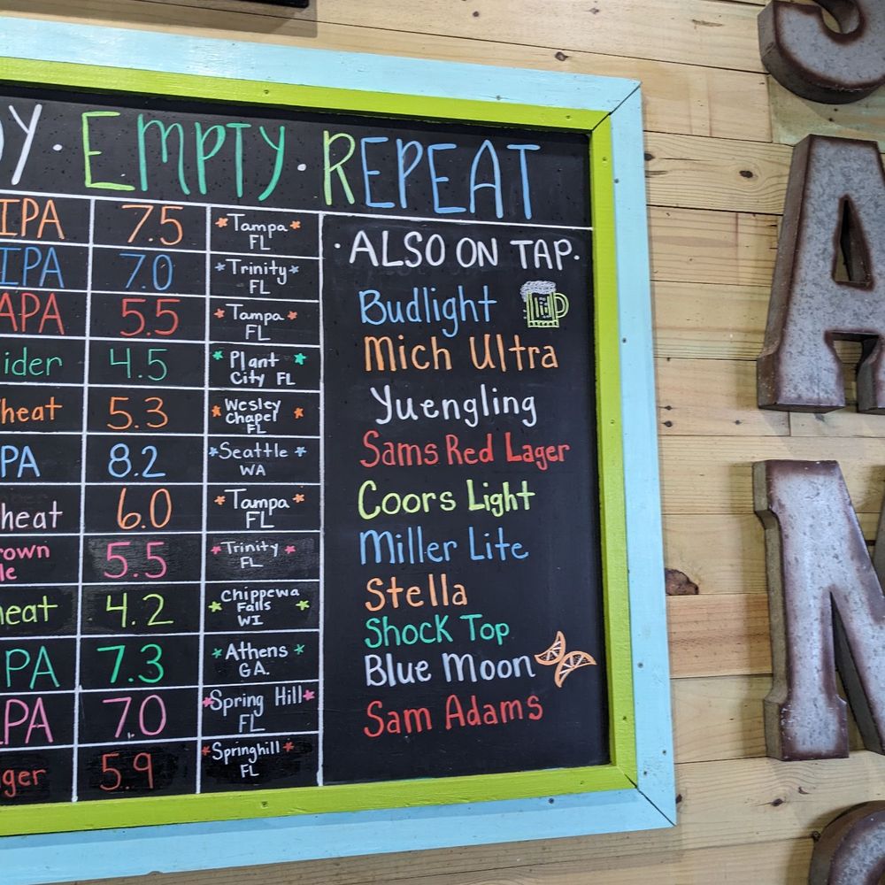 Sam's Beach Bar - Beer menu - Seafood Near Me - Hudson, Florida Sam's Beach Bar - Beer menu - Seafood Near Me - Hudson, Florida