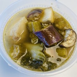 Nayong Filipino - IDK remember what this was called but we love it. Pork, okra, veg soupy
