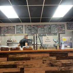 Mr Sandwich - Menus in back wall . Most don't tell you what's on them tho