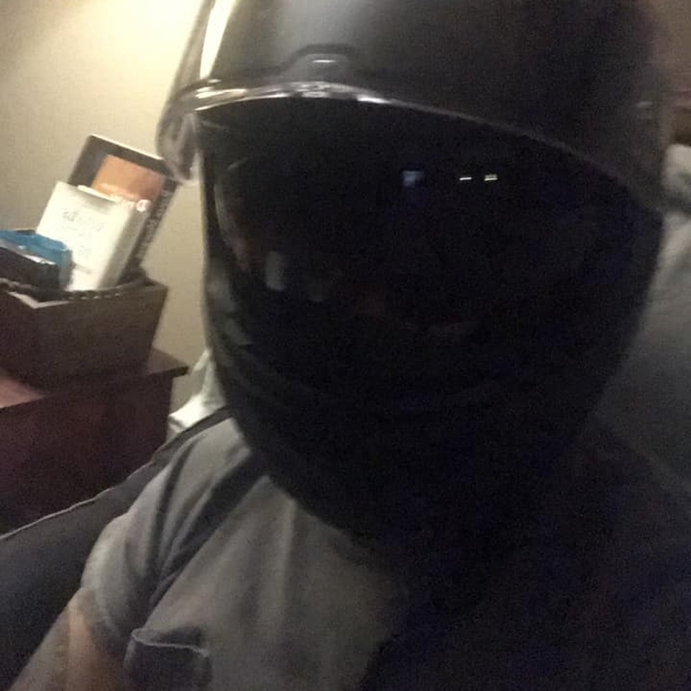 The Todd with his Noggin Protector 5000