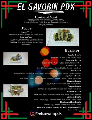 Menu photo 2 El Savorin PDX Beaverton, OR Menu photo 2 El Savorin PDX Beaverton, OR