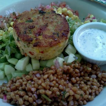 Sarabeth's Key West - Crab and shrimp cake on chopped cobb salad $14.95 - American Near Me - Key West, Florida Sarabeth's Key West - Crab and shrimp cake on chopped cobb salad $14.95 - American Near Me - Key West, Florida