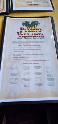 Menu photo 5 Puerto Vallarta Covington, WA