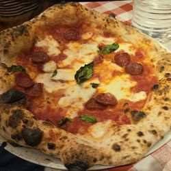 Pizza Pilgrims - Margarita Pizza with pepperoni.