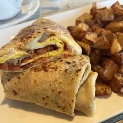 Hard Stones Grill - Eggs etc in a crepe. Tasty!