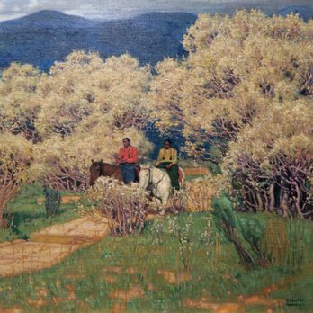 Artis—Naples - E Martin Hennings; Two Summer Riders; circa 1930s; oil on canvas - Museums Near Me - Naples, Florida