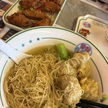 Hong Kong Cafe - Wonton Noodle Soup & Salt and Pepper chicken wings. - Hong Kong Style Cafe Near Me - Rowland Hts, California