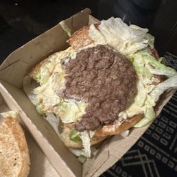 The first patty. The first patty.