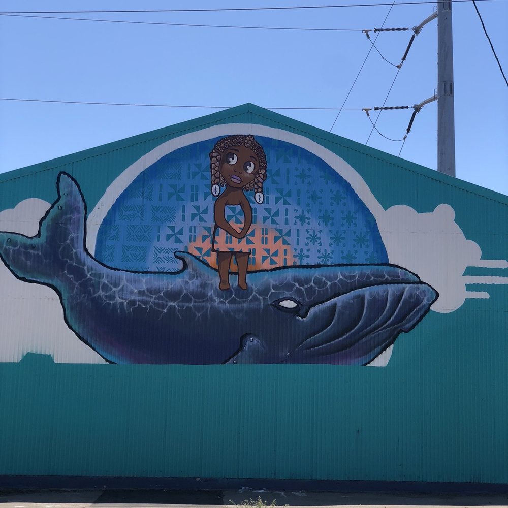 Warmer Waters Mural - Warmer Waters coming? Optimistic mural. - Public Art Near Me - Oakland, California