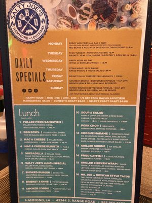 Menu photo 6 Salty Joe's BBQ Shop Hammond, LA