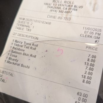 Roll Roll - On the low-to-mid end of restaurant pricing, but quality makes this outrageously overpriced. - Japanese Near Me - Los Angeles, California