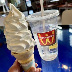 McDonald's - Vanilla cone and water