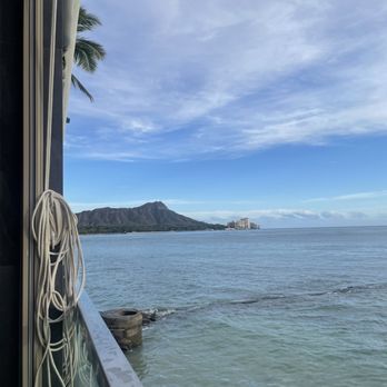 Monkeypod Kitchen - View of Diamond Head from our table - Tacos Near Me - Honolulu, Hawaii
