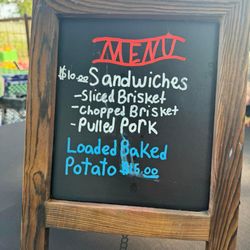 The Potted Jewel - Dinner menu with Brazos BBQ