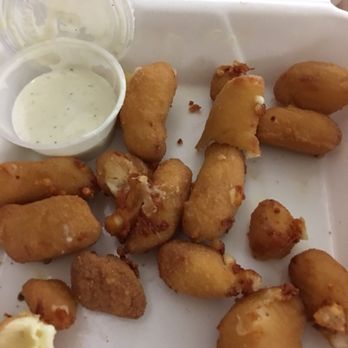 Fat Boy's Pizza - Fried cheese curds. Not what I expected. Something pretty hard and nasty stuck to the crust. Almost like artificial bacon bits. Idk - Pizza Near Me - Bloomer, Wisconsin Fat Boy's Pizza - Fried cheese curds. Not what I expected. Something pretty hard and nasty stuck to the crust. Almost like artificial bacon bits. Idk - Pizza Near Me - Bloomer, Wisconsin