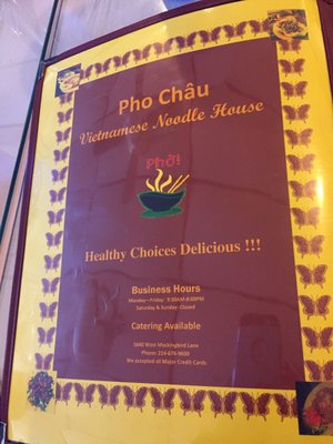 Menu photo 8 Pho Chau Restaurant Dallas, TX