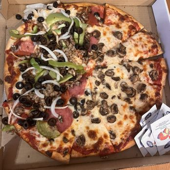 CB's Bistro - CB's combo + half cheese and mushroom - Pizza Near Me - Carnelian Bay, California CB's Bistro - CB's combo + half cheese and mushroom - Pizza Near Me - Carnelian Bay, California