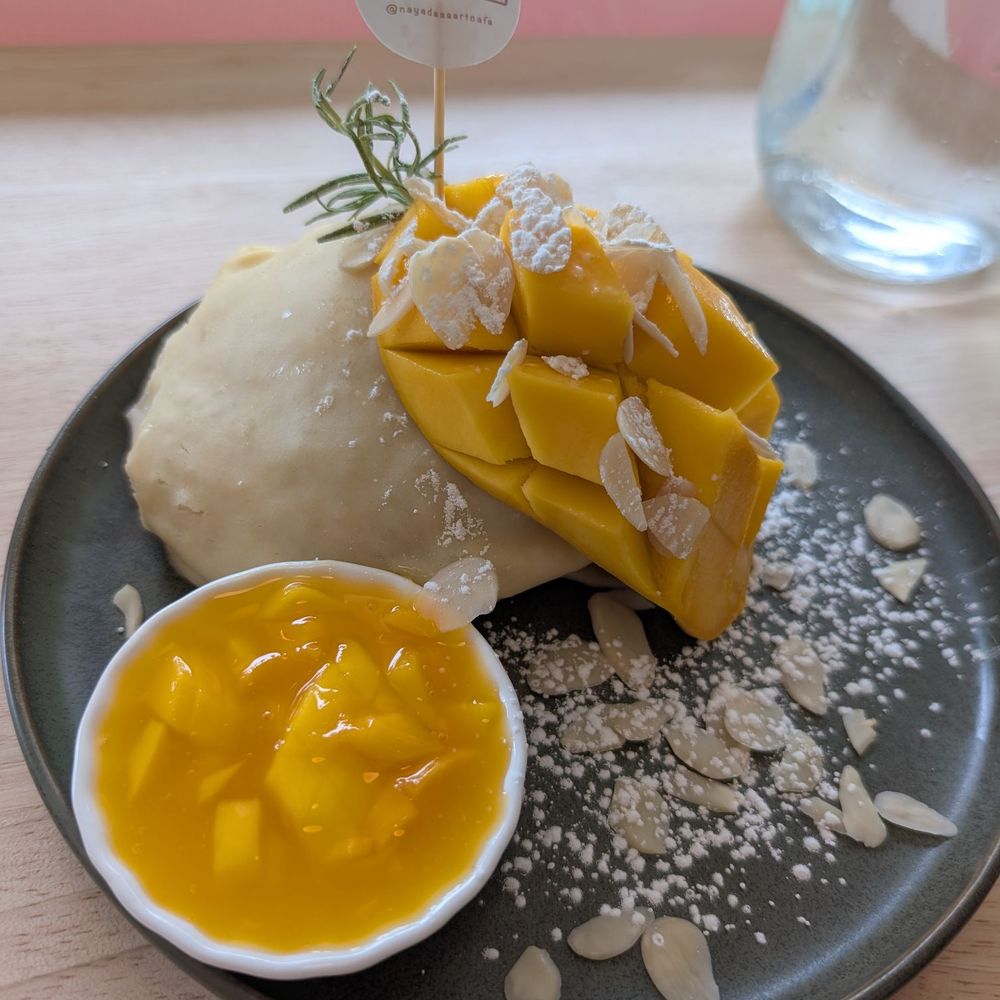 Naya Dessert Cafe - Mango sticky rice crepe - Cafes Near Me - Davis, California Naya Dessert Cafe - Mango sticky rice crepe - Cafes Near Me - Davis, California