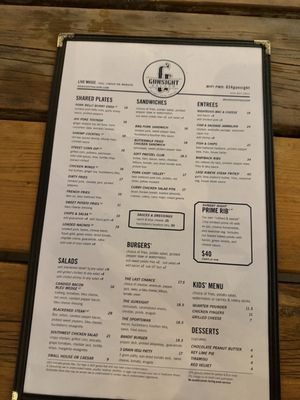 Menu photo 1 Gunsight Saloon Columbia Falls, MT