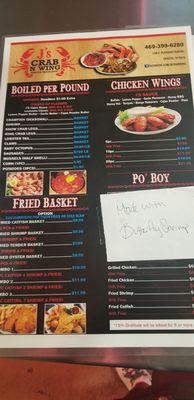 Menu photo 3 J's Crab N Wing seafood DeSoto, TX Menu photo 3 J's Crab N Wing seafood DeSoto, TX