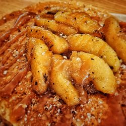 Eggs Up Grill - Crispy Apple Caramel Pancakes.