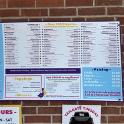 Pelican’s SnoBalls - Menu of flavors