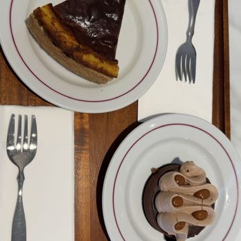 Boulangerie Saint Georges - Flan slice and Turtle brownie tart - Cafes Near Me - Washington, DC, District of Columbia Boulangerie Saint Georges - Flan slice and Turtle brownie tart - Cafes Near Me - Washington, DC, District of Columbia