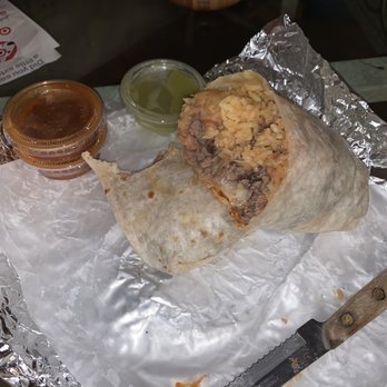 Tacos Juniors - Burrito with just meat, cheese, beans and rice - Mexican Near Me - Palos Hills, Illinois Tacos Juniors - Burrito with just meat, cheese, beans and rice - Mexican Near Me - Palos Hills, Illinois