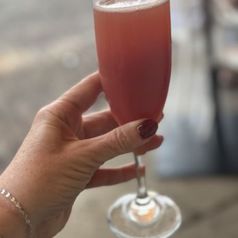 Briarpatch Restaurant - Blood Orange Mimosa - American Near Me - Winter Park, Florida Briarpatch Restaurant - Blood Orange Mimosa - American Near Me - Winter Park, Florida