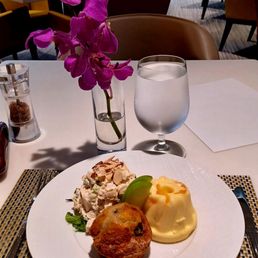 Chicken Salad Orange Souffle Plate Chicken Salad Orange Souffle Plate