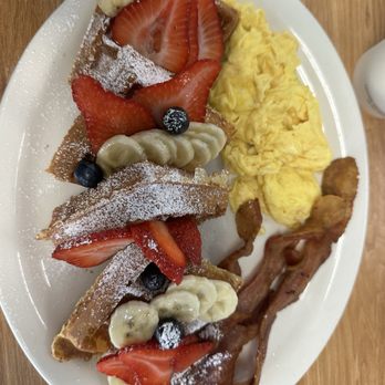 LA Prime Caffe - Waffle combo with fruit - Breakfast & Brunch Near Me - Los Angeles, California LA Prime Caffe - Waffle combo with fruit - Breakfast & Brunch Near Me - Los Angeles, California