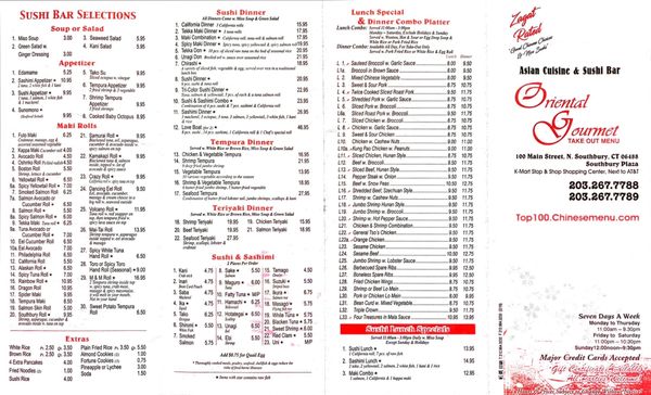 Menu photo 7 Oriental Gourmet Southbury, CT