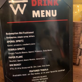 Bar W - Drink Menu - Sports Bars Near Me - Dallas, Texas