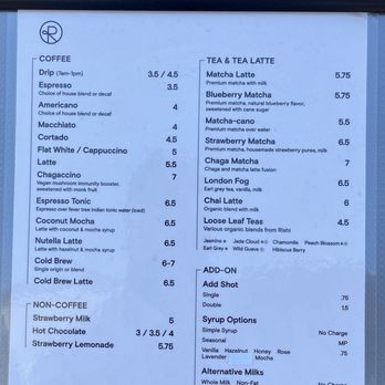Reborn Coffee - menu - Coffee & Tea Near Me - Manhattan Beach, California Reborn Coffee - menu - Coffee & Tea Near Me - Manhattan Beach, California