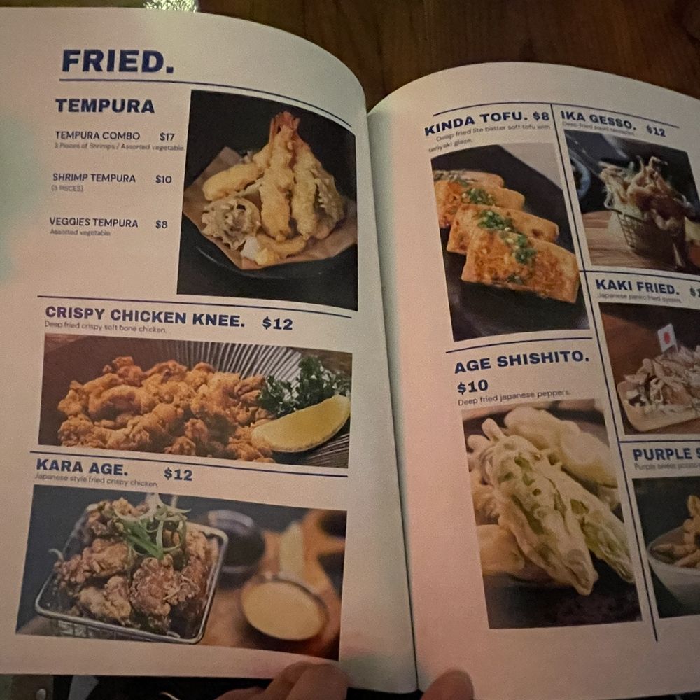Kinda Izakaya - Fried menu at Kinda Izakaya in Berkeley. - Tapas/Small Plates Near Me - Berkeley, California Kinda Izakaya - Fried menu at Kinda Izakaya in Berkeley. - Tapas/Small Plates Near Me - Berkeley, California