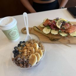 Smoked Salmon Toast Dirty Matcha Latte Smoked Salmon Toast Dirty Matcha Latte