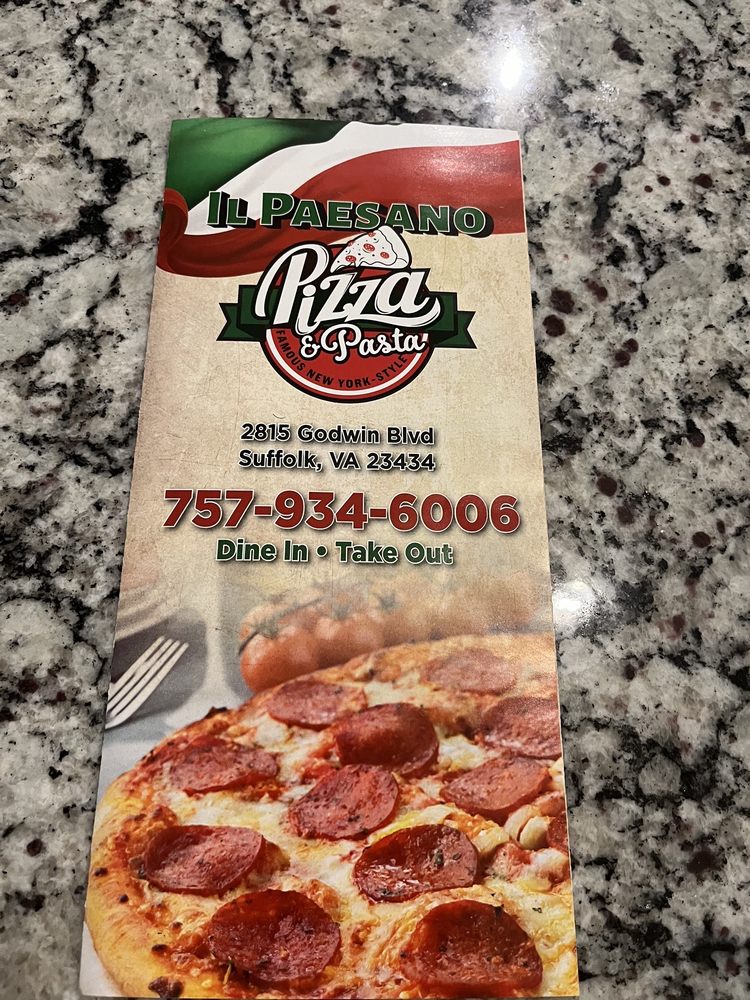 IL PAESANO PIZZA & PASTA, Suffolk, Virginia 2815 Godwin Blvd