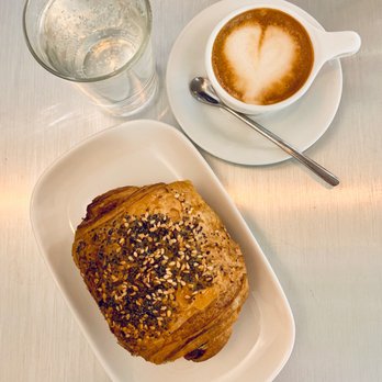 Intelligentsia Coffee - An oat milk espresso macchiato w. a ham & cheese croissant... - Coffee & Tea Near Me - Chicago, Illinois