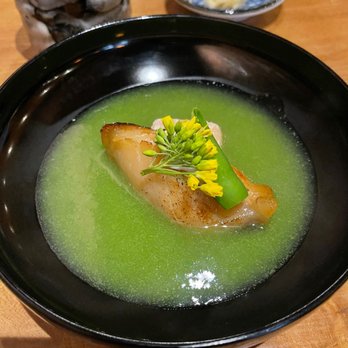 KUSAKABE - Pea soup with cod - Sushi Bars Near Me - San Francisco, California