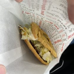 MacKay Pizza & Subs - Jamaican Beef Patty with Cheese, Lettuce and Mayo. 10/10