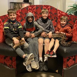 Reptile & Amphibian Discovery Zoo - The boys LOVED holding this boa constrictor!