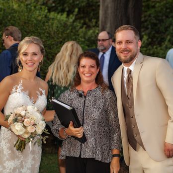 My Pro Photographer - Gwen Downs, Life-Cycle Celebrant & Officiant with Heartwarming Ceremonies officiated at Dana & Daniel's Wedding on 9/16/17. - Real Estate Photography Near Me - Raleigh, North Carolina