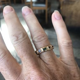 Gorgeous ring made by Jay Latta - colored saphires and one emerald Gorgeous ring made by Jay Latta - colored saphires and one emerald
