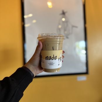 Made Coffee - Iced Vanilla Latte - Coffee & Tea Near Me - Fullerton, California Made Coffee - Iced Vanilla Latte - Coffee & Tea Near Me - Fullerton, California