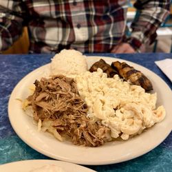 Aloha Kitchen - Combo Plates (Huli Huli Style Chicken and Kalua Pork) 2 scoops Mac, 1 scoop rice