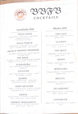 Menu photo 5 Brass & Bronze Foundry Bar Lorain, OH