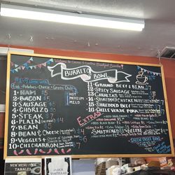 Cocina & Cantina - Burrito counter menu