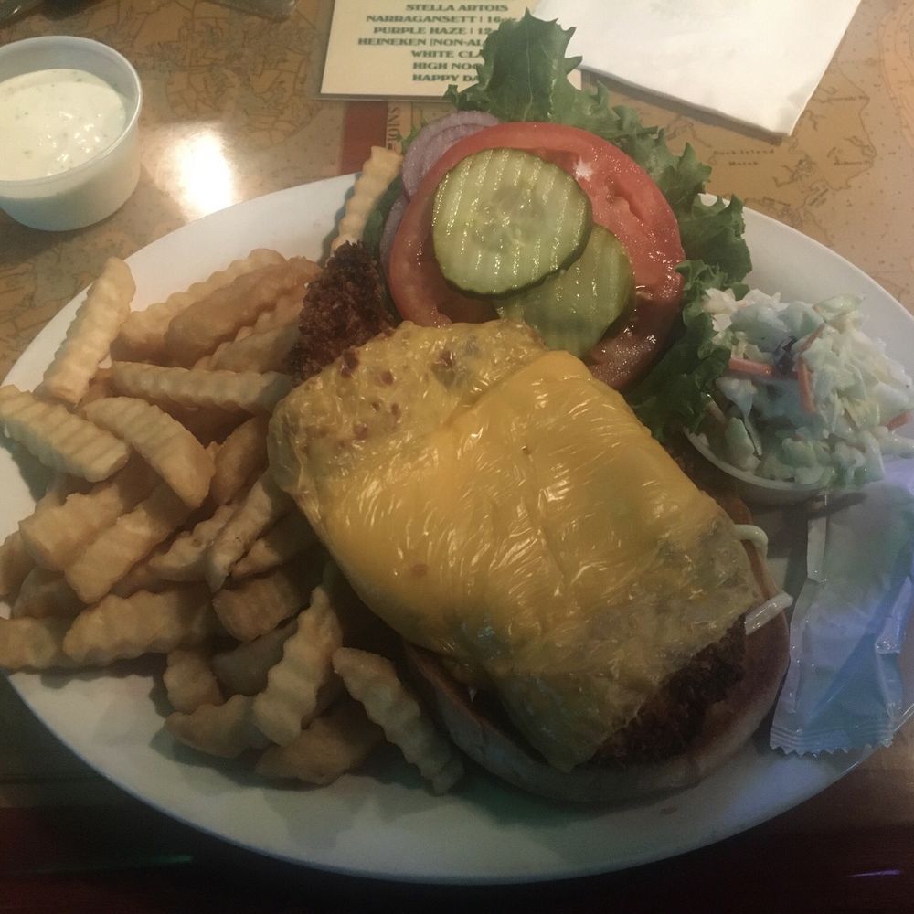 Briny Irish Pub - A damn good chicken burger! - American Near Me - Pompano Beach, Florida